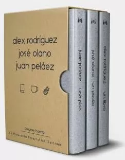 Carátula de Un libro, un pocillo y una piña - Colección de ensayo gráfico sobre la obra de Alex Rodríguez, José Olano y Juan Sebastián Peláez
