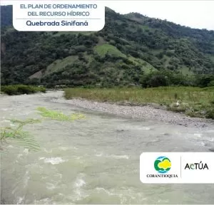 Carátula de El plan de ordenamiento del recurso hídrico quebrada Sinifaná
