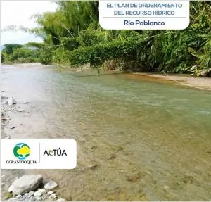 Carátula de El plan de ordenamiento del recurso hídrico río Poblanco