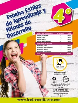Carátula de Prueba Estilos de Aprendizaje y Ritmos de Desarrollo - Grado 4°