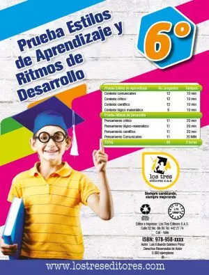 Carátula de Prueba Estilos de Aprendizaje y Ritmos de Desarrollo - Grado 6°