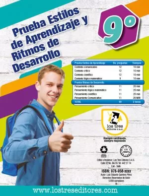 Carátula de Prueba Estilos de Aprendizaje y Ritmos de Desarrollo - Grado 9°
