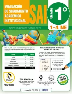 Carátula de Evaluación de Seguimiento Académico Institucional SAI - Grado 1°