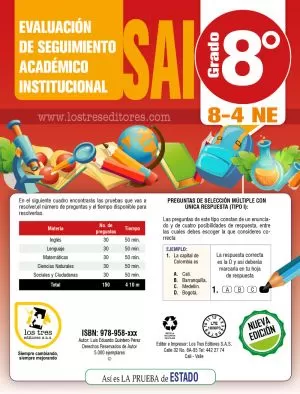 Carátula de Evaluación de Seguimiento Académico Institucional SAI - Grado 8°