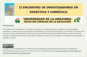 Carátula de Compilación de artículos del segundo encuentro de didáctica y currículo