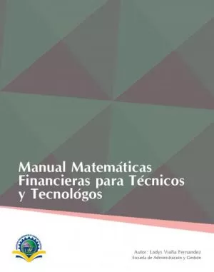 Carátula de Manual Matemáticas Financieras para Técnicos y Tecnólogos