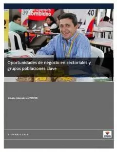 Carátula de Oportunidades de Negocios en Sectoriales y Grupos Poblaciones Clave