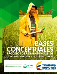 Carátula de Bases conceptuales procesos de regularización de la propiedad rural y acceso a tierras