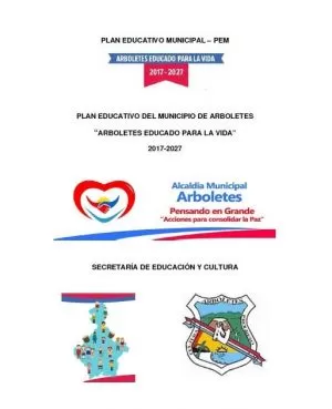 Carátula de Plan Educativo Municipal 