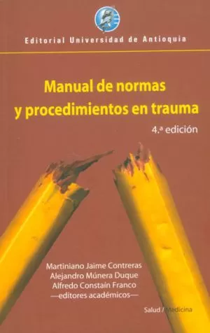 Carátula de Manual de normas y procedimientos en trauma