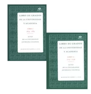 Carátula de Libros de grados de la universidad y la academia