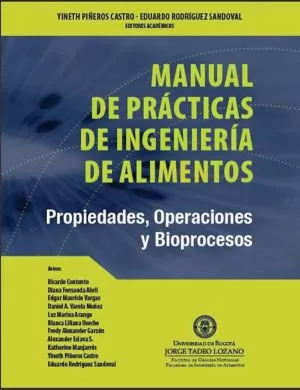 Carátula de Manual de Prácticas para Ingeniería de Alimentos: Propiedades y Operaciones en Alimentos
