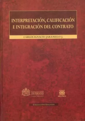 Carátula de Interpretación, calificación e integración del contrato