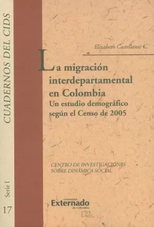 Carátula de La Migración Interdepartamental en Colombia