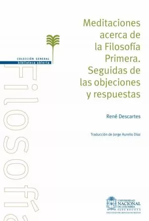 Carátula de Meditaciones acerca de la filosofía primera. Seguidas de las objeciones y respuestas