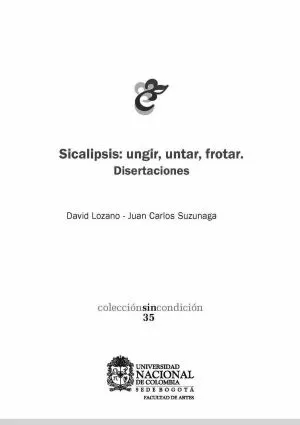Carátula de Sicalipsis. Ungir, untar, frotar. Disertaciones
