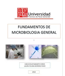 Carátula de Fundamentos de Microbiologia General