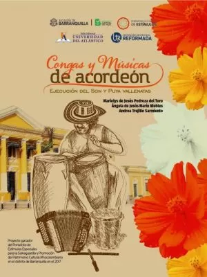 Carátula de Congas y Música de Acordeón. Ejecución del Son y Puya vallenatas