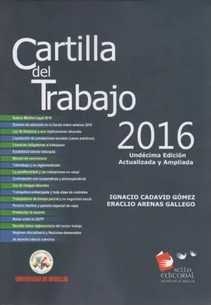 Carátula de Cartilla del trabajo
