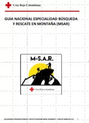 Carátula de Guía Nacional de Especialidad de Búsqueda y Rescate en Montaña M-SAR