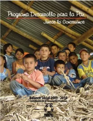 Carátula de Programa Desarrollo Para La Paz Juntos Lo Construimos. Contribución de la Corporación PRODEPAZ