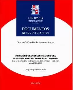 Carátula de Medición de la Concentración de la Industria Manufacturera en Colombia:
