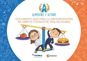 Carátula de Aliméntate y Actívate. Documento guía para la implementación de hábitos y estilos de vida saludable