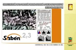 Carátula de Caracterización de la población urbana de Ibagué a partir de las bases de datos del Sisbén II y III