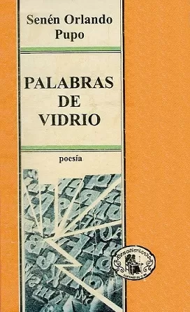 Carátula de Palabras de vidrio. (Premio Santiago, 1997)