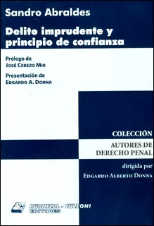 Carátula de Delito imprudente y principio de confianza