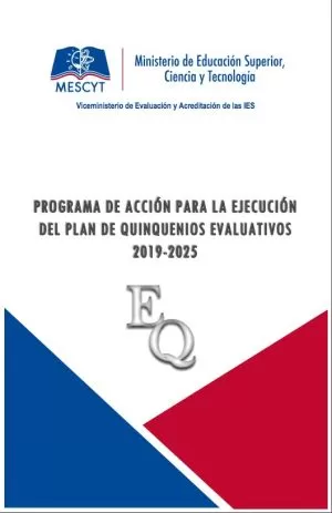Carátula de Programa de Acción para la Ejecución del Plan de Quinquenios Evaluativos 2019-2025