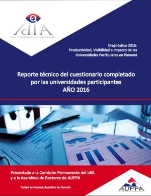 Carátula de Reporte técnico del cuestionario completado por la universidades participantes AÑO 2016
