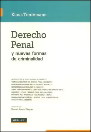 Carátula de Derecho penal y nuevas formas de criminalidad