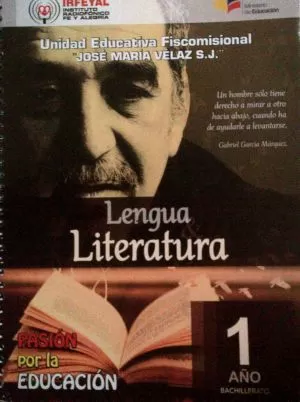 Carátula de Lengua y Literatura Primero Bachillerato