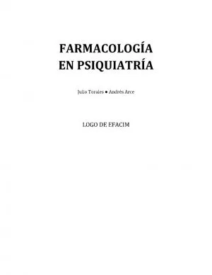 Carátula de Farmacología en psiquiatria