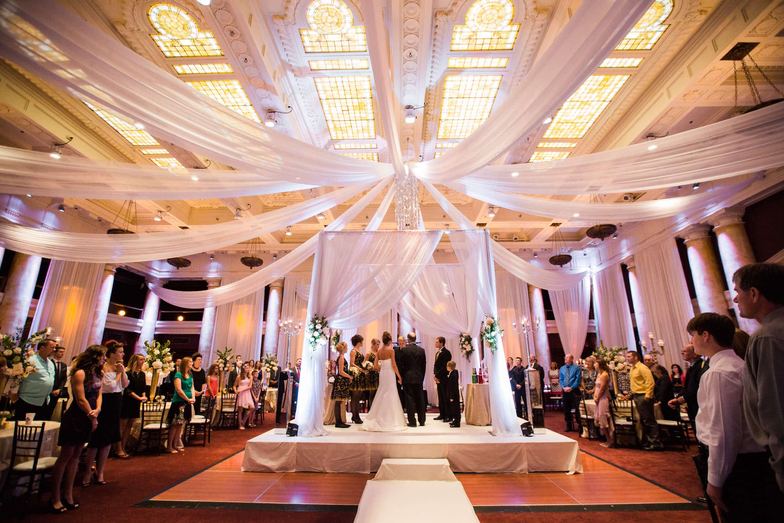 Temple for performing arts Des Moines wedding ceremony
