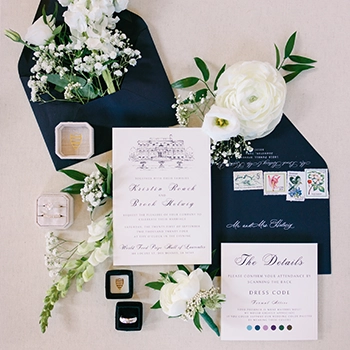 World Food Prize Hall of Laureates in Des Moines wedding invitations