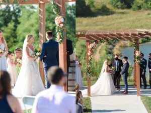 Outdoor wedding ceremony at Carper Winery & Vineyard in Des Moines Iowa