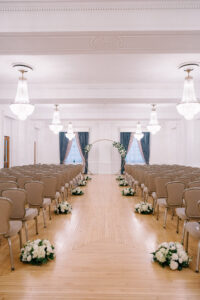 Wedgwood Ballroom ceremony at Hotel Fort Des Moines
