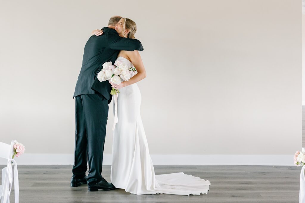 Father daughter first look at Toast