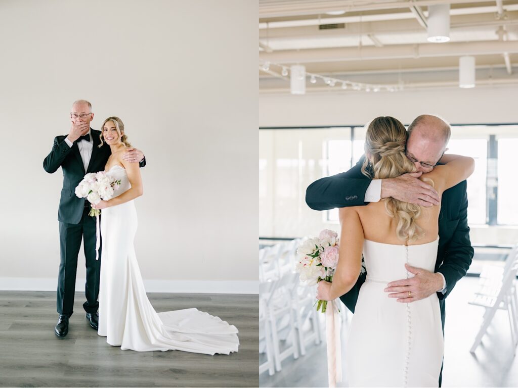 Father daughter first look at Toast