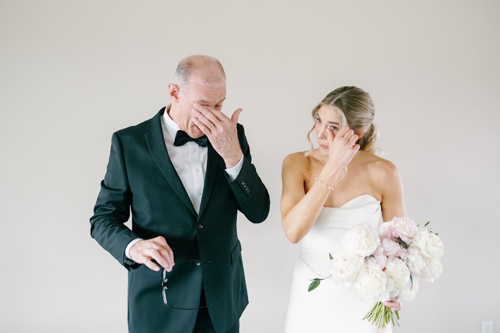 Father daughter first look at Toast