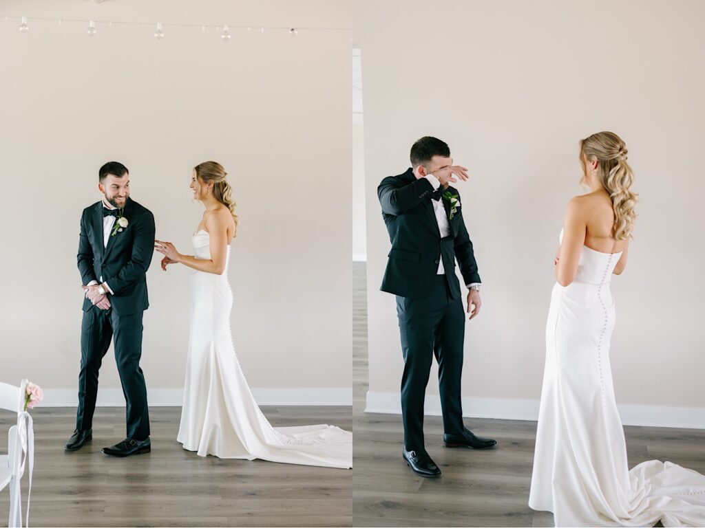 First look at Toast in Ankeny on wedding day