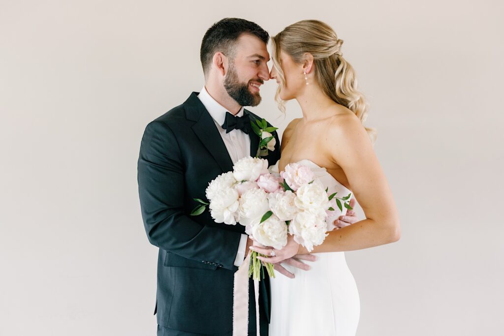 Bride and groom at Toast in Ankeny