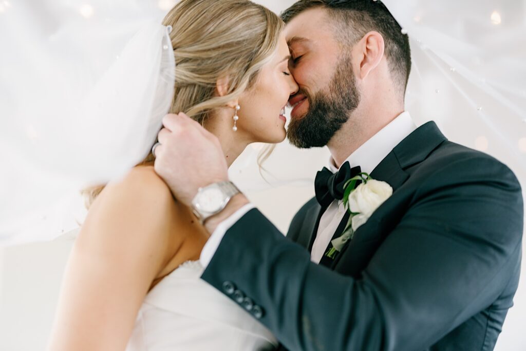 Bride and groom at Toast in Ankeny