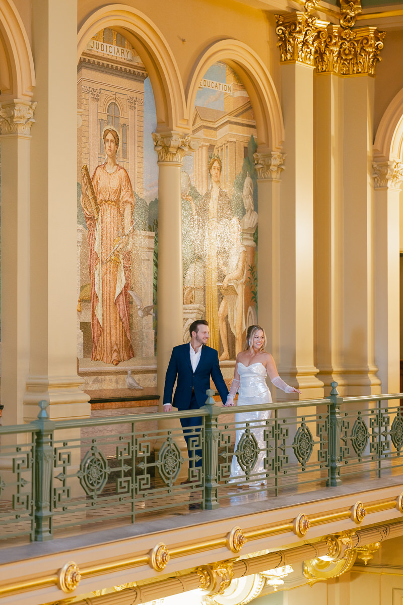 Editorial style engagement photos in Des Moines