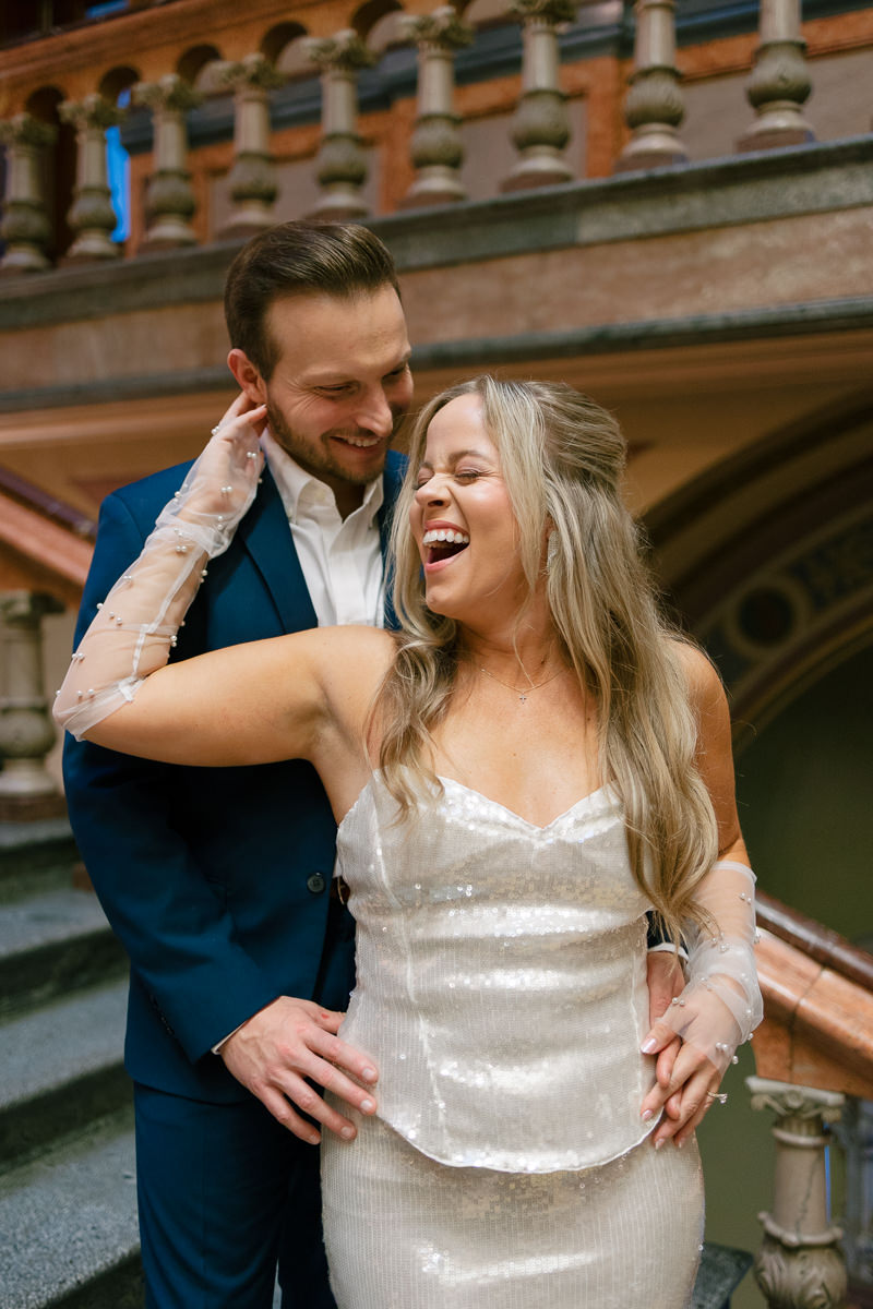 Editorial style engagement photos in Des Moines