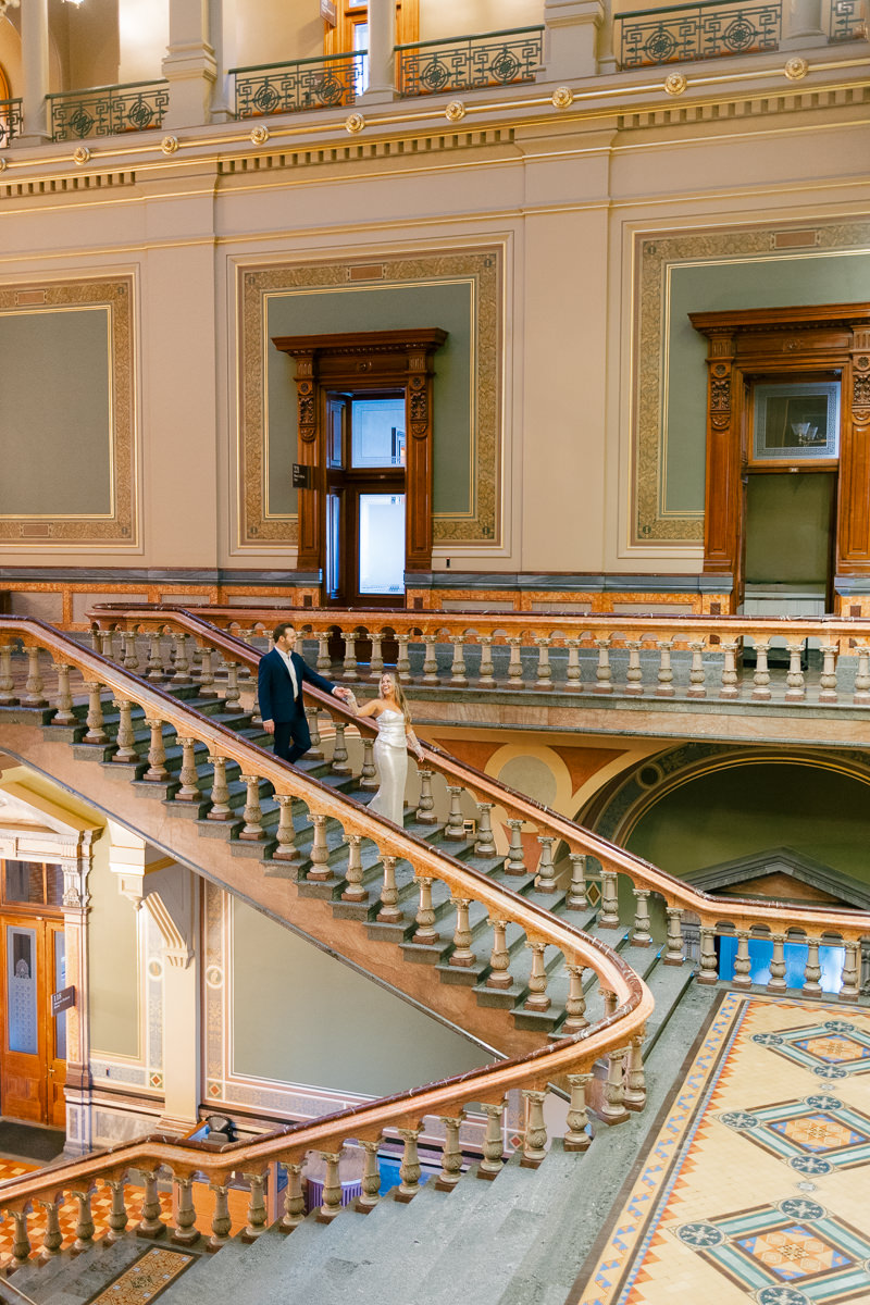 Des Moines capitol engagement photos