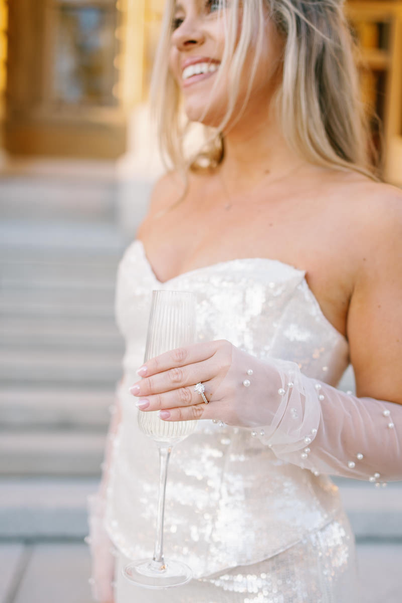 Sparkly wedding dress