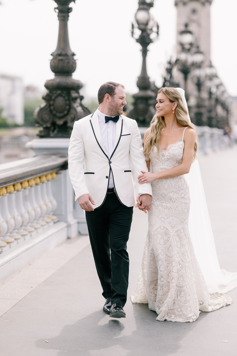 Pont Alexander III Paris wedding photos